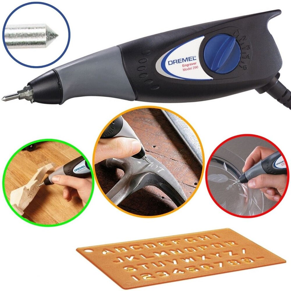 Dremel Electric Engraver Engraving Tool Kit Metal Plastic Wood  GLASS CARVE